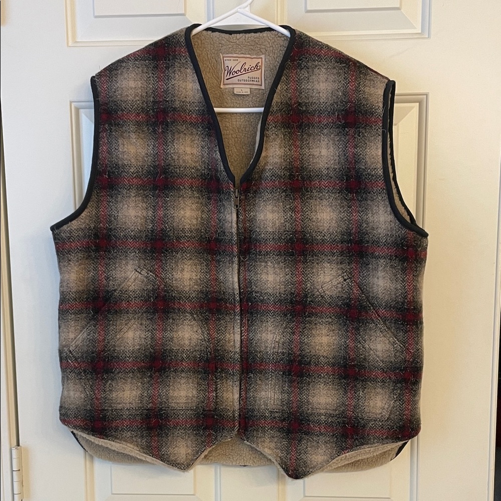 Woolrich vintage plaid wool blend zippered vest